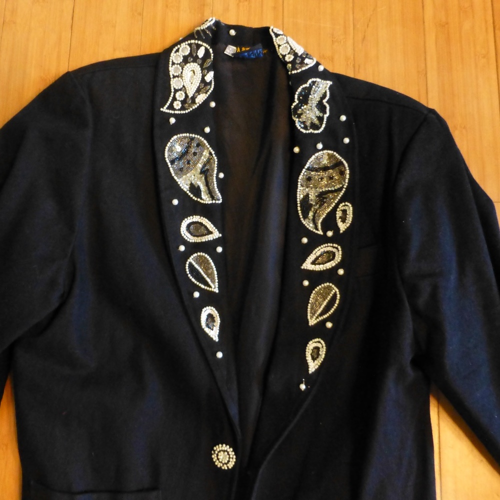 WESTERN ROCKABILLY BETTY BLK DENIM JACKET